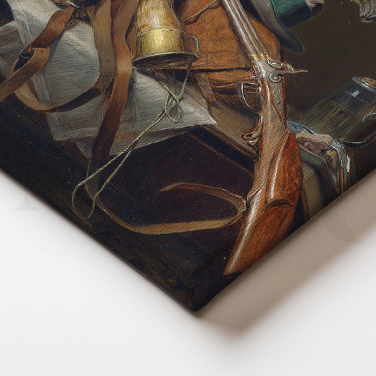 Hunter’s Table Still Life Canvas Artwork for Study Room