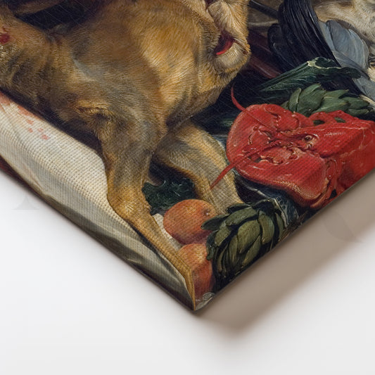 Classic Hunt Still Life Canvas Artwork for Living Room