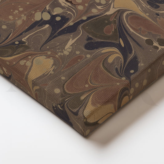 Vintage Marbled Swirl Canvas Painting for Living Room & Office Walls