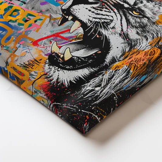Urban Roar Canvas Painting for Game Room