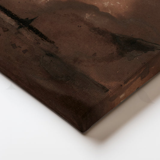 Umber Storm Canvas Painting for Moody Den