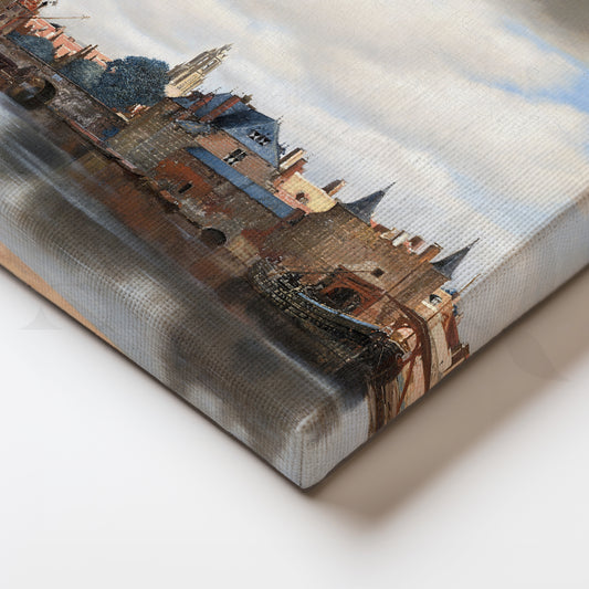 View of Delft by Vermeer Canvas Painting for Living Room & Office