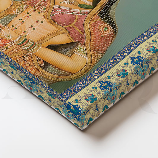 Royal Grace: A Noblewoman Adorned with Lotus in Hand