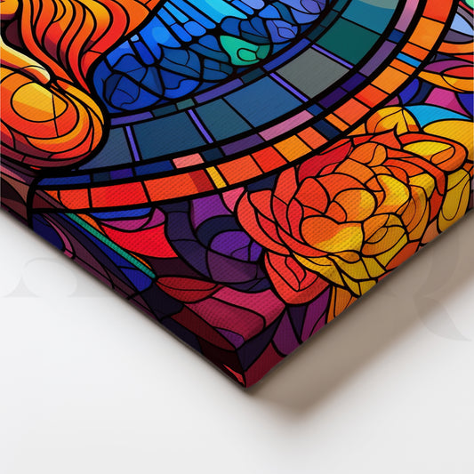 Vibrant Canvas Painting of Buddha for Tranquil Zen Decor