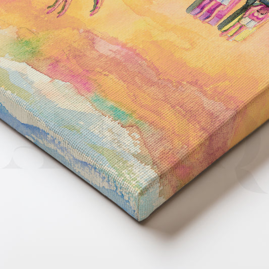 Beach Cabana Retreat Canvas Wall Painting