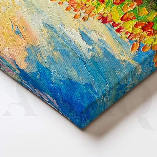 Vibrant Tulip Field Canvas Painting - Stunning Wall Art