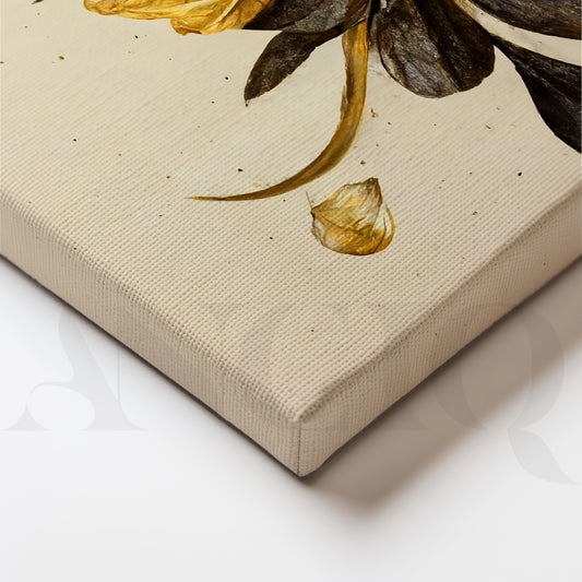 Elegant Golden Floral Artwork