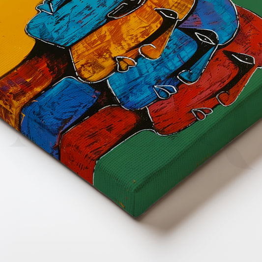 Tricolor Muse Canvas Painting for Living Room