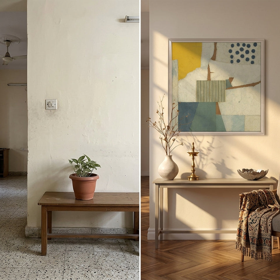 How to Make Blank Walls Feel Intentional in Indian Homes: Practical Styling Ideas for Every Room