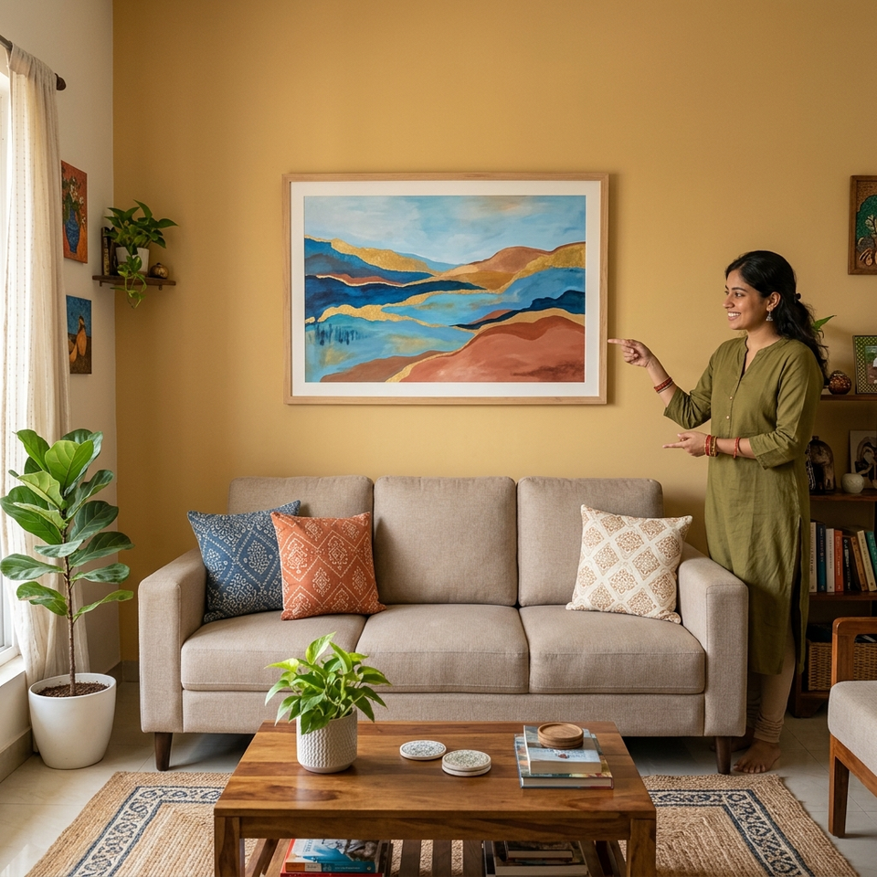 What Size Painting to Hang Above Your Sofa
