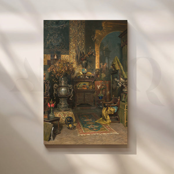 Opulent Interior Still Life Canvas Artwork