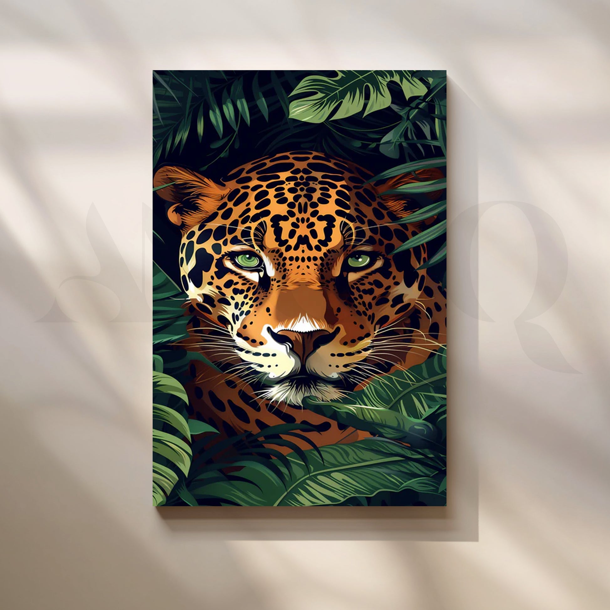 Jungle Gaze Canvas Painting for Home Office