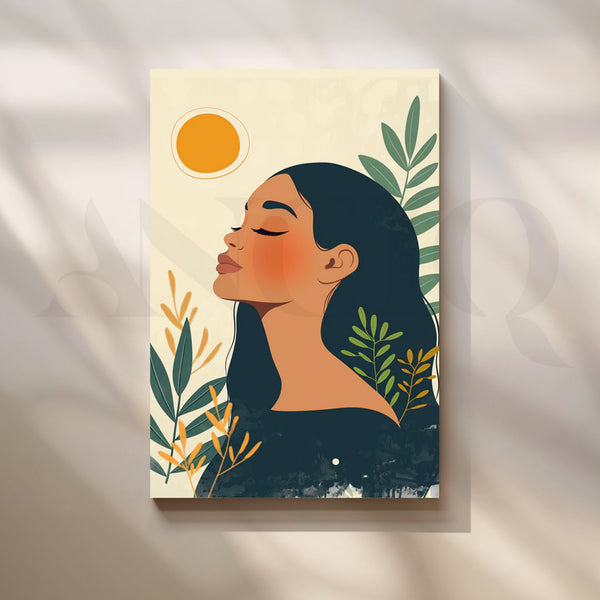 Sunlit Serenity Canvas Painting for Bedroom