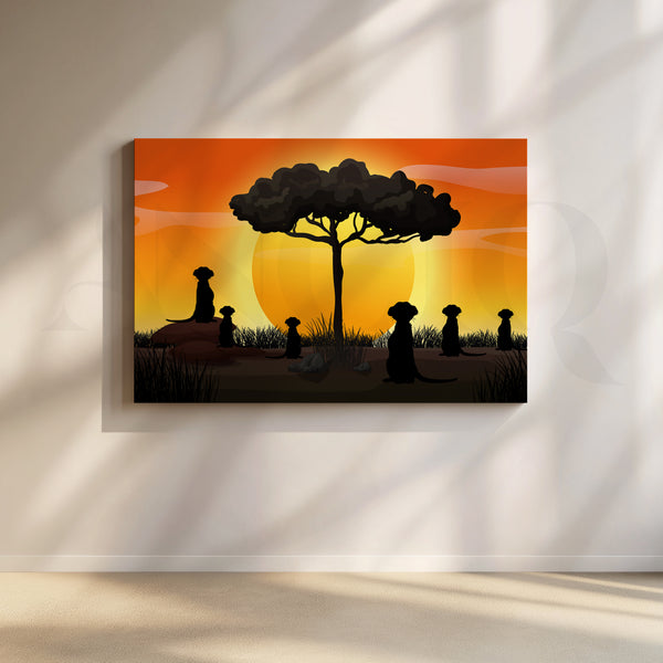 Savannah Sunset Canvas Artwork