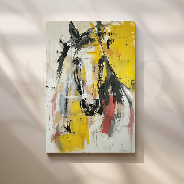Sunlit Stallion Horse Canvas Artwork