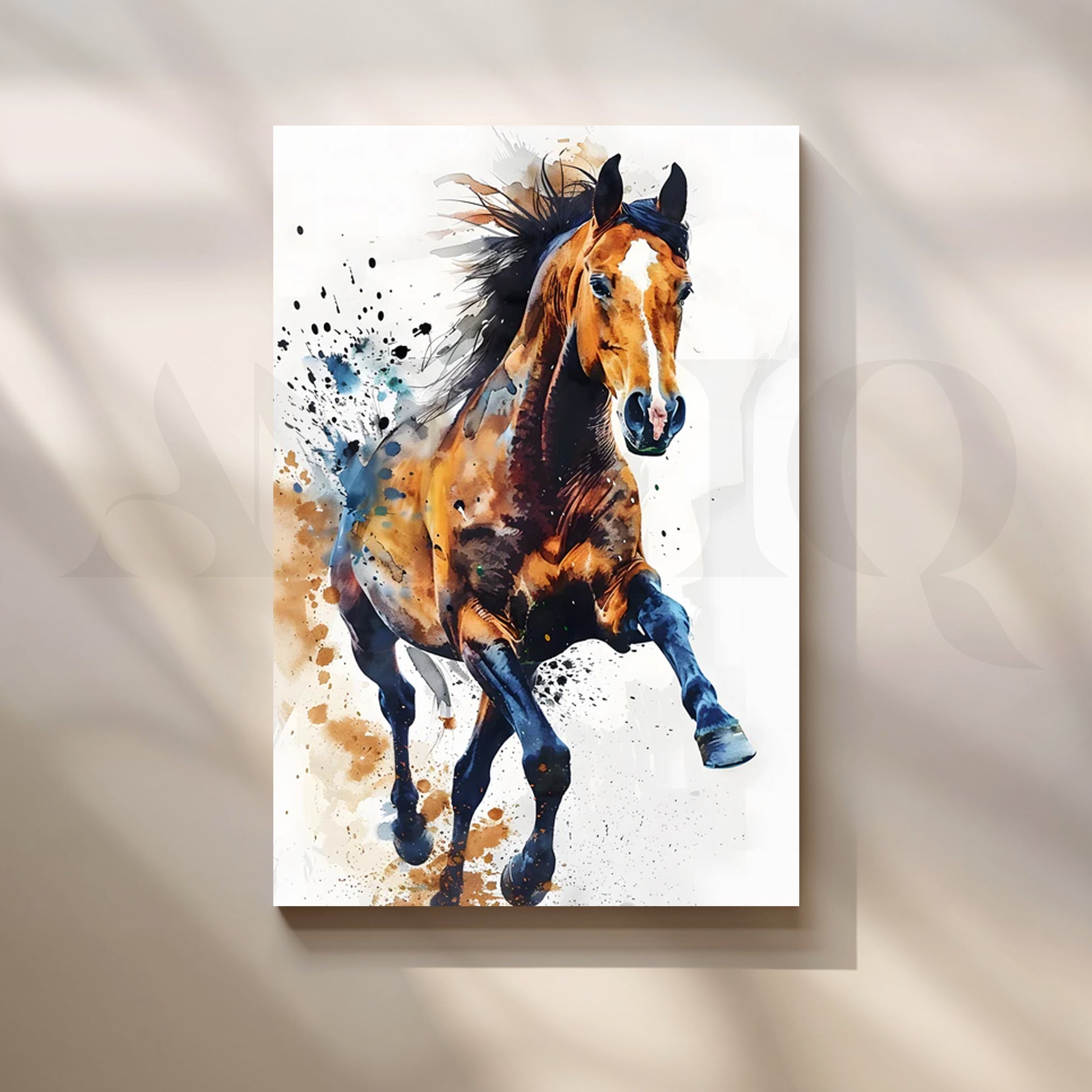 Galloping Freedom Horse Canvas Artwork for Entryway/Hallway