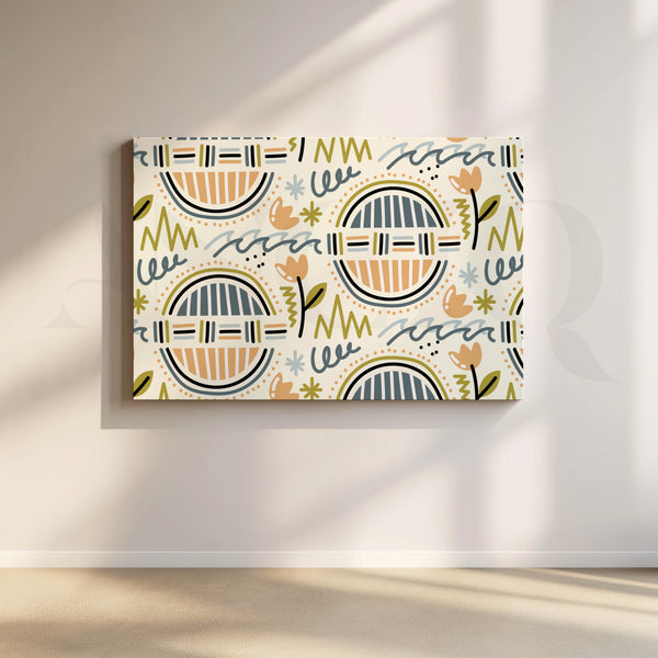 Playful Geometry Canvas Artwork
