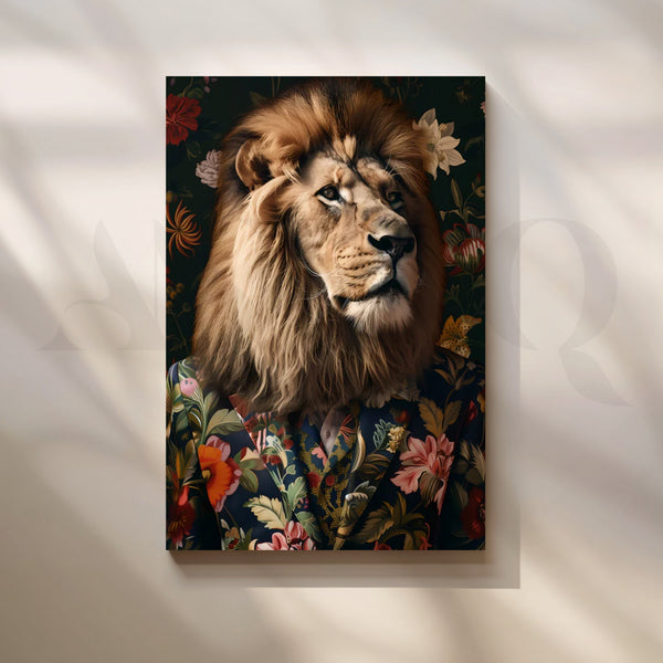 Dapper Lion in Bloom Canvas Pop Artwork