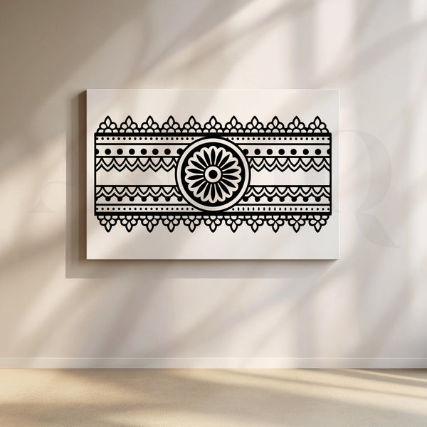 Classic Rangoli Motif Canvas Artwork