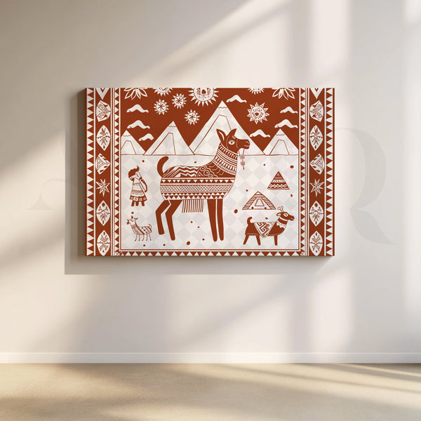 Mountain Llamas Canvas Artwork