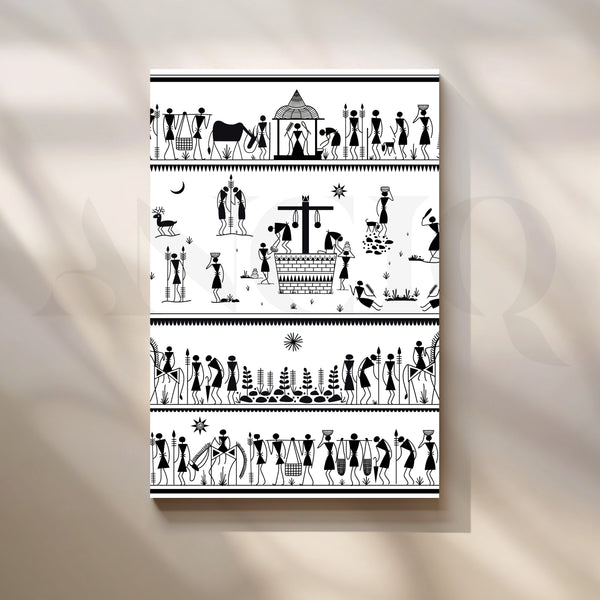Village Life Chronicles Canvas Artwork