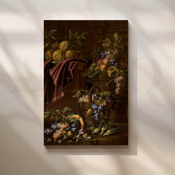 Baroque Fruit Baskets Canvas Artwork