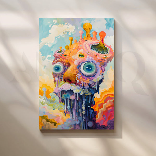 Cosmic Melt Canvas Painting for Creative Studio