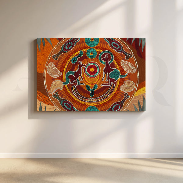 Circle of Earth Spirits Canvas Artwork