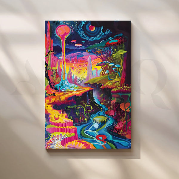Cosmic Meltscape Canvas Painting for Home Office