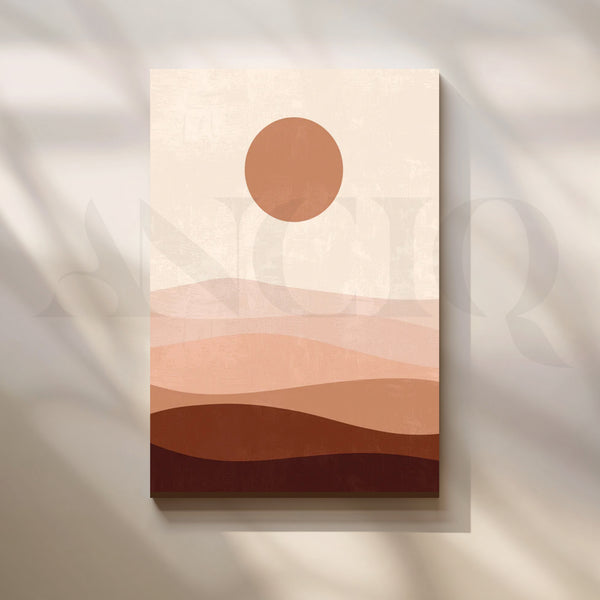 Blush Dunes Canvas Painting for Modern Minimal Bedrooms