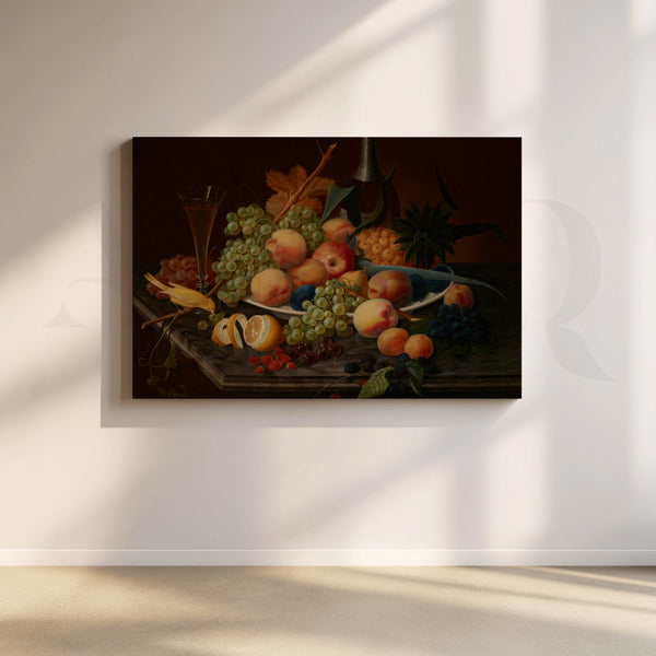 Peach and Grape Abundance Canvas Artwork