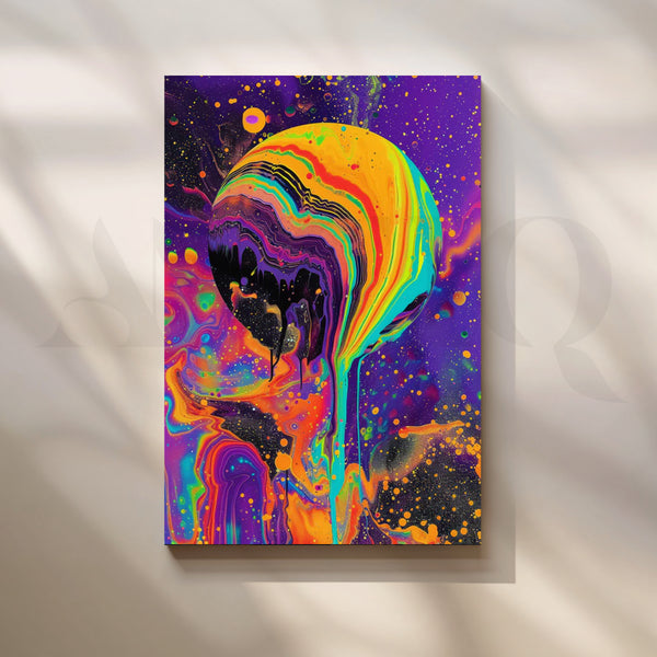 Solar Melt Canvas Painting for Media Room