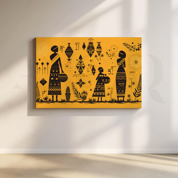 Golden Tribe Canvas Artwork