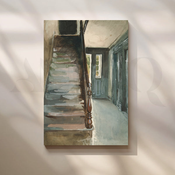 Stairway in Sunlight Canvas Artwork