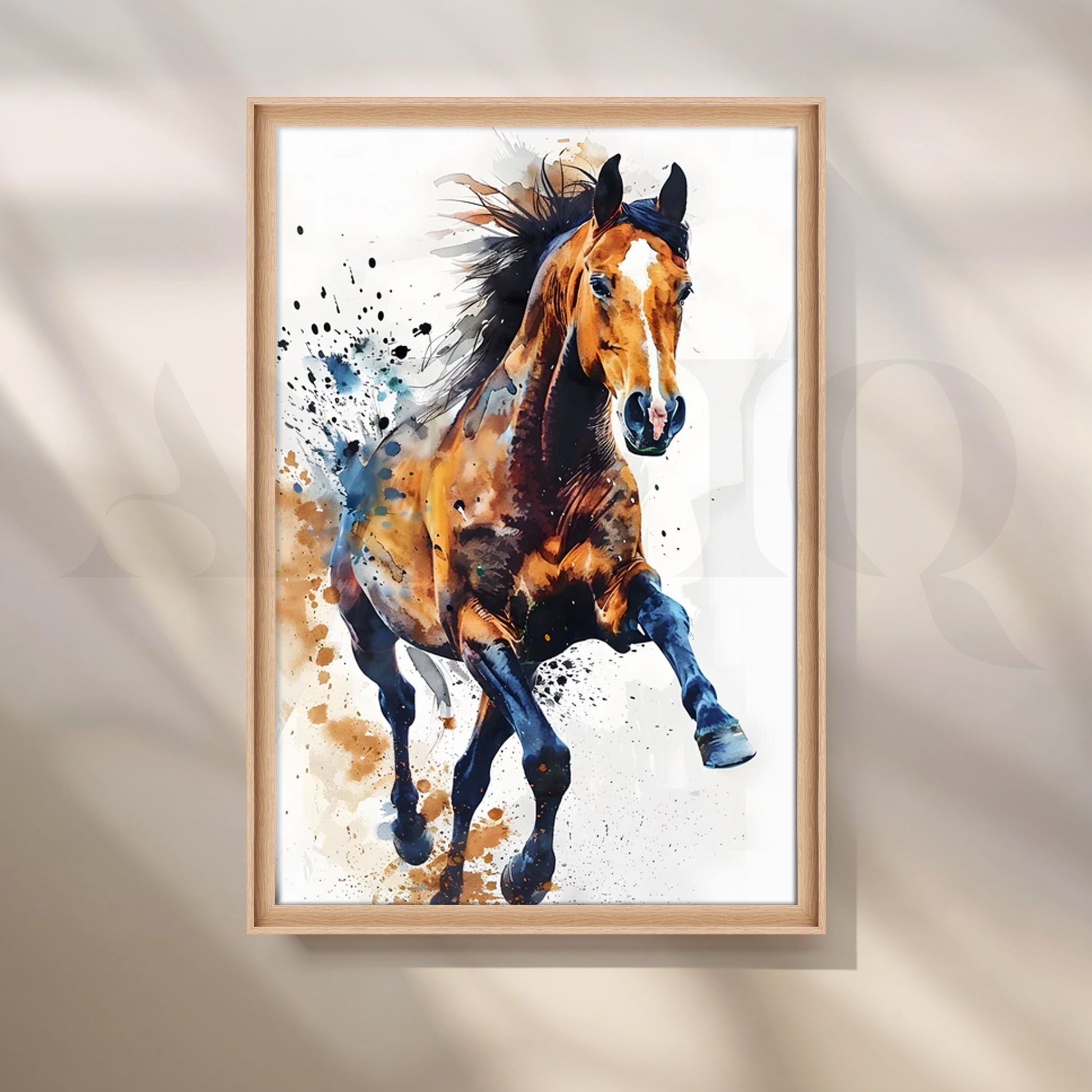 Galloping Freedom Horse Canvas Artwork for Entryway/Hallway
