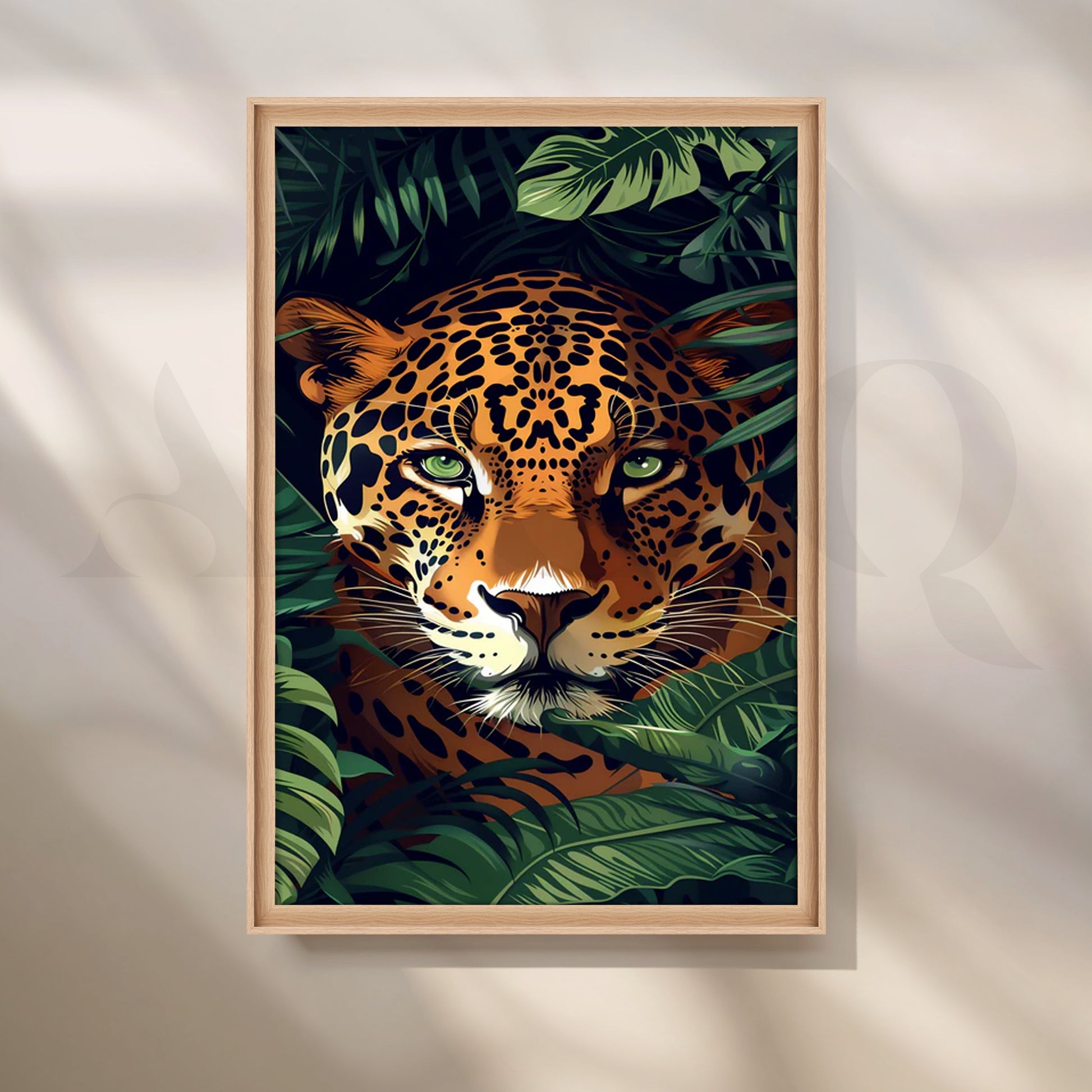 Jungle Gaze Canvas Painting for Home Office
