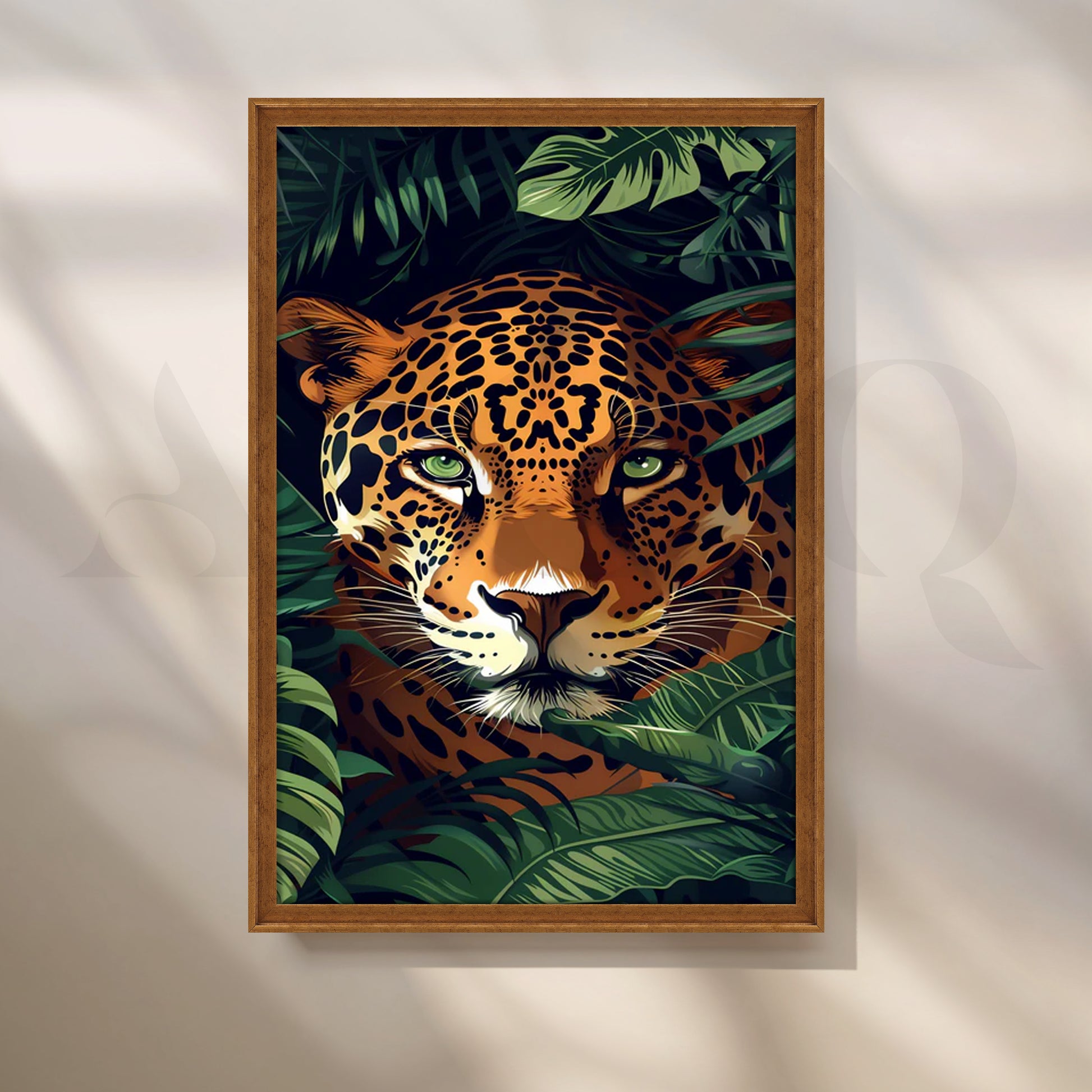 Jungle Gaze Canvas Painting for Home Office