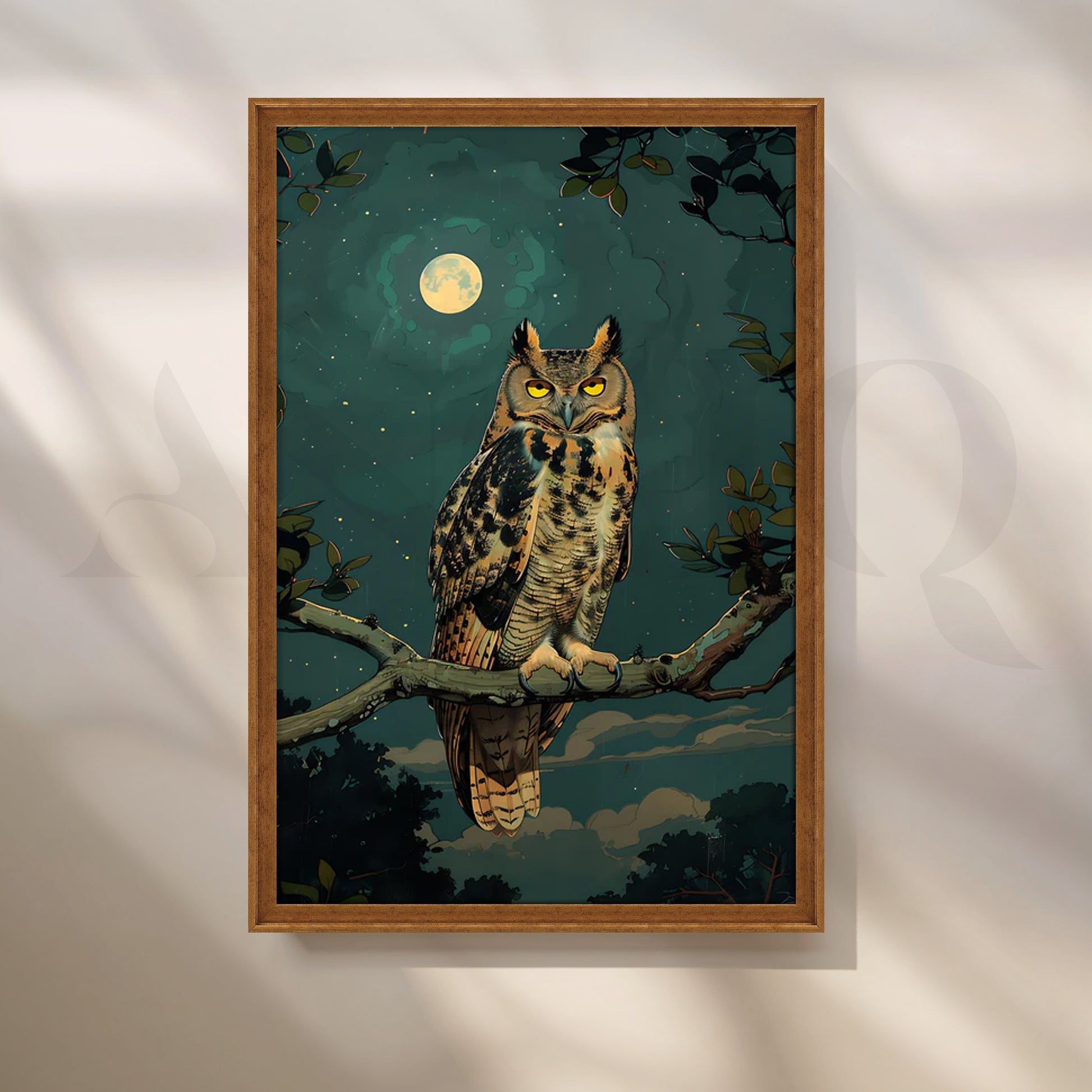 Moonlit Sentinel Canvas Painting for Bedroom