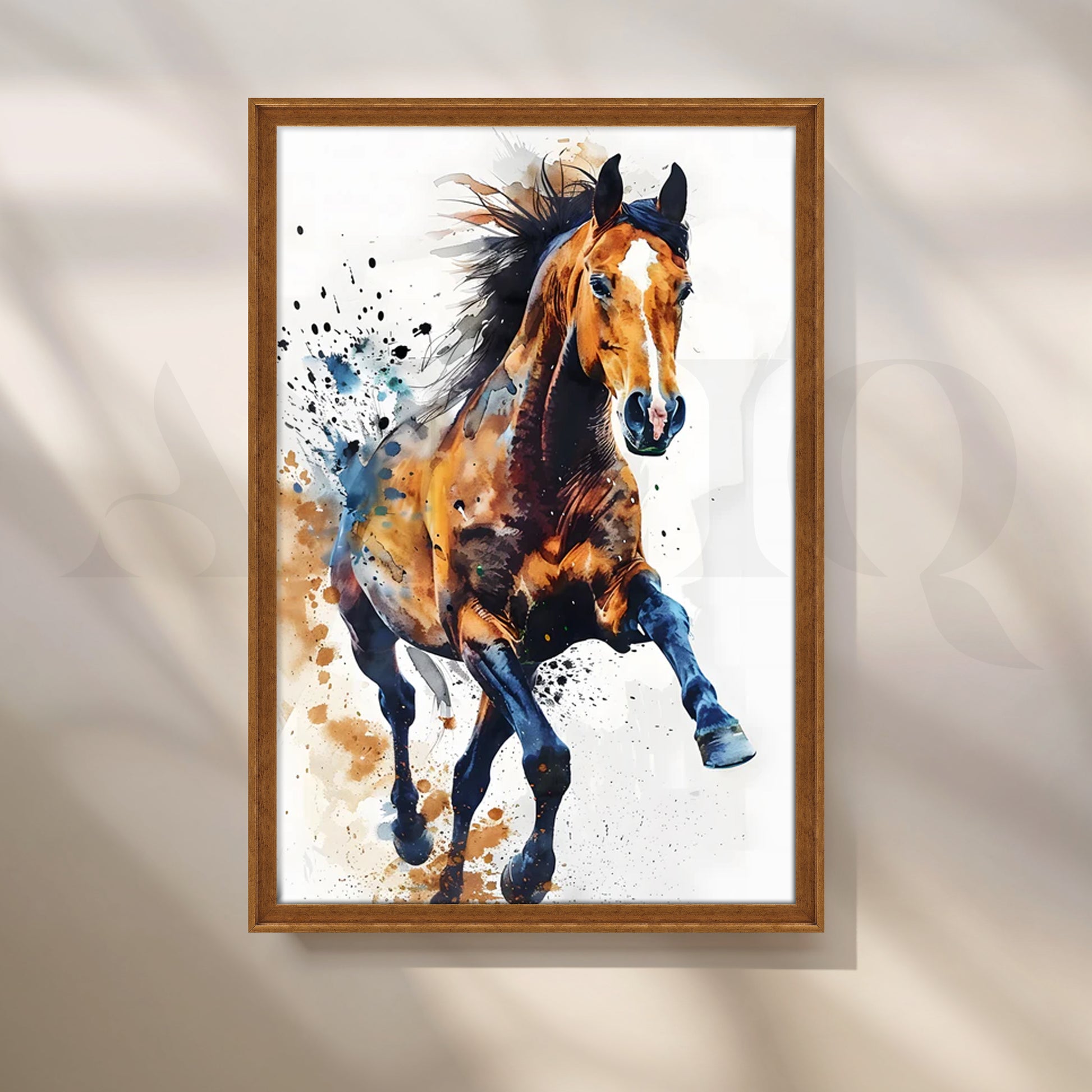 Galloping Freedom Horse Canvas Artwork for Entryway/Hallway