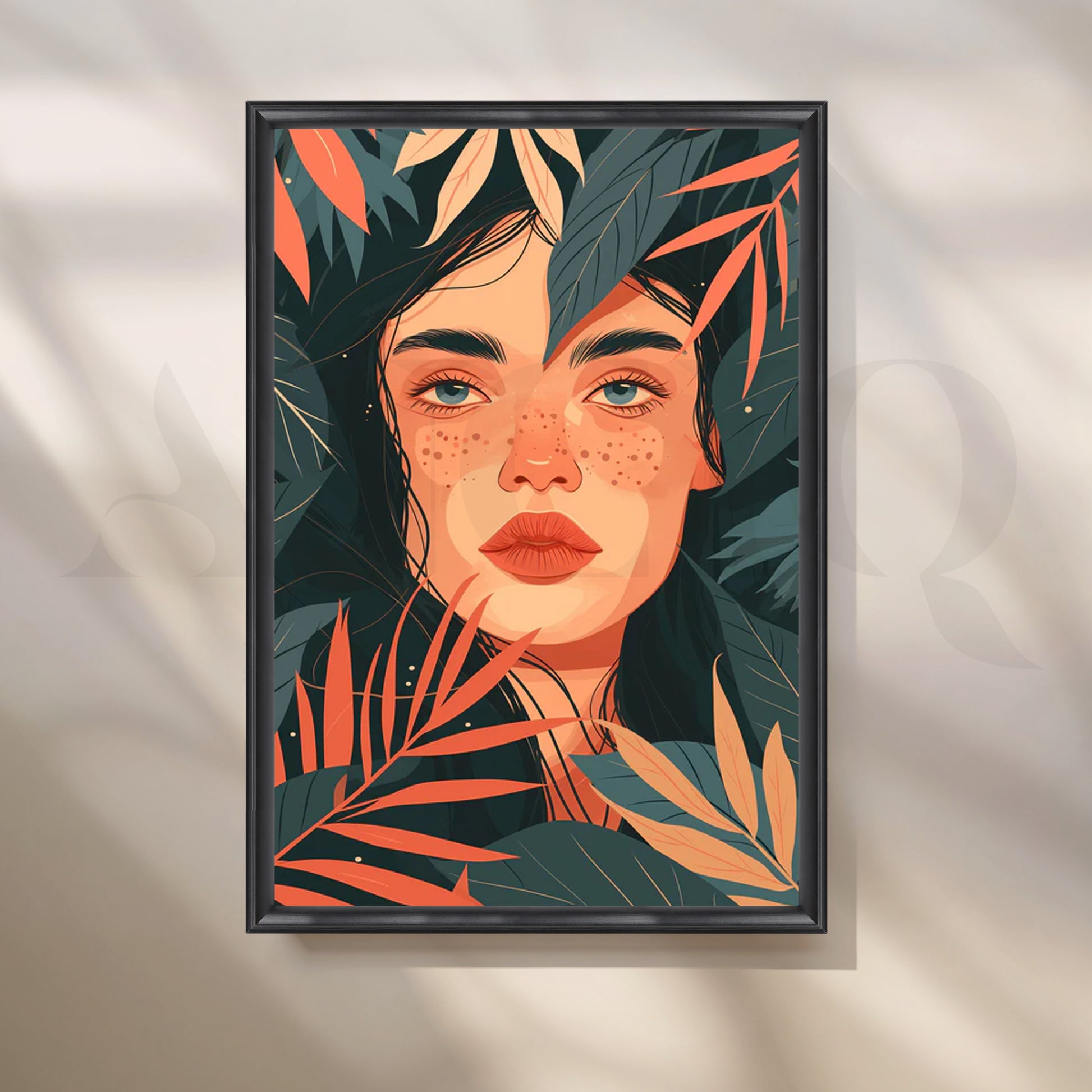 Botanical Muse Canvas Painting for Creative Home Office for Office/Study Room