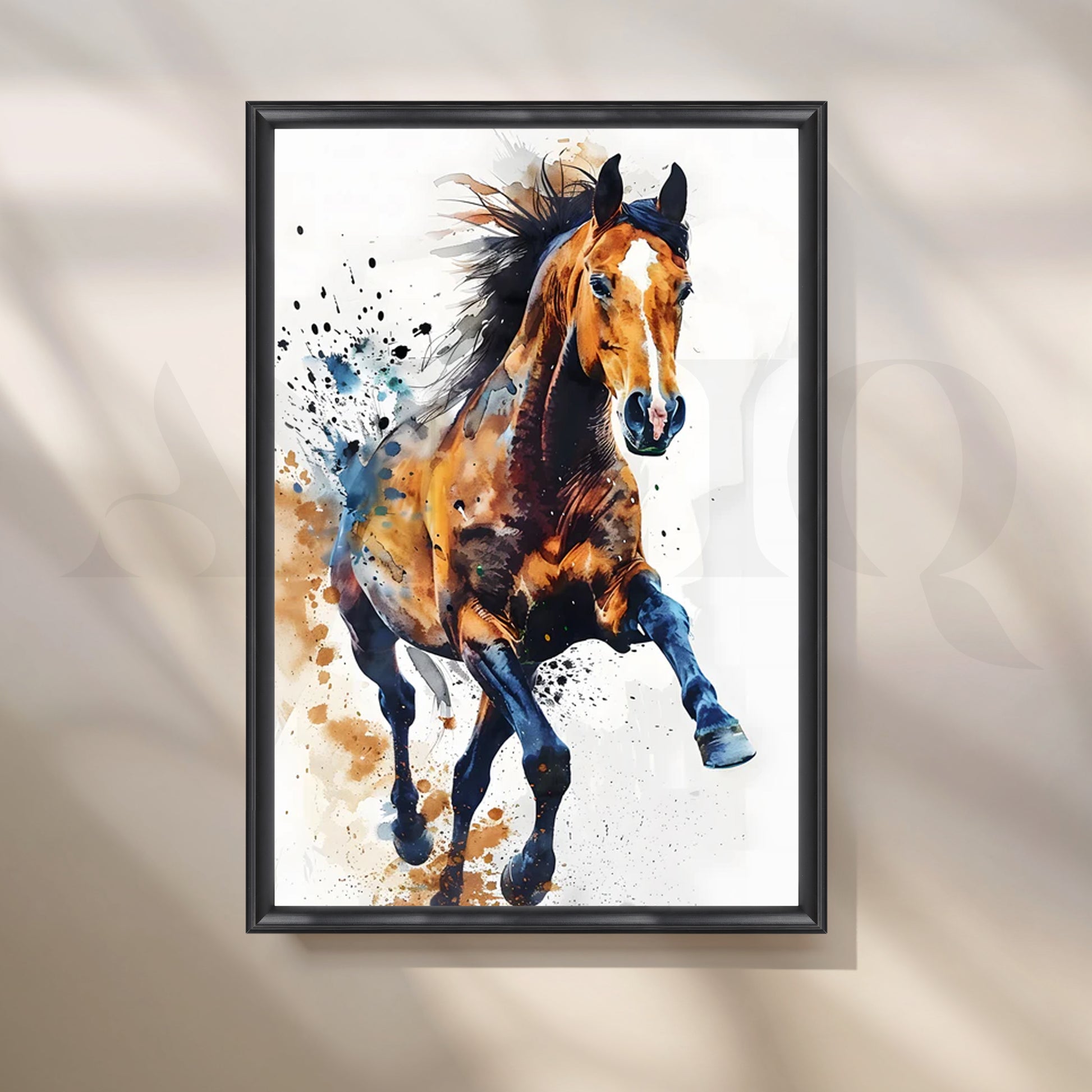 Galloping Freedom Horse Canvas Artwork for Entryway/Hallway
