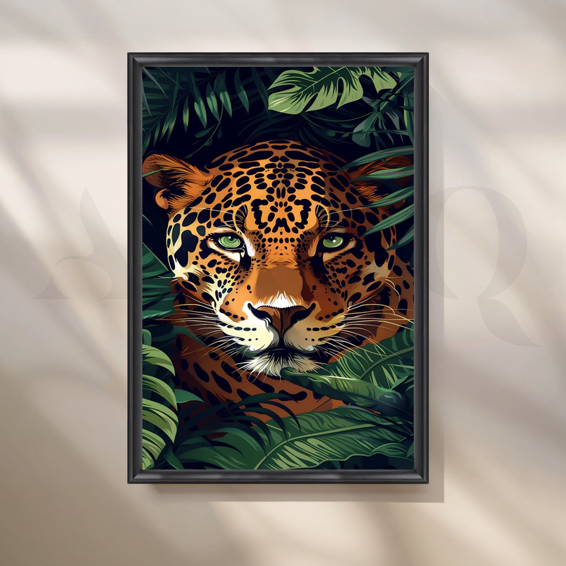 Jungle Gaze Canvas Painting for Home Office