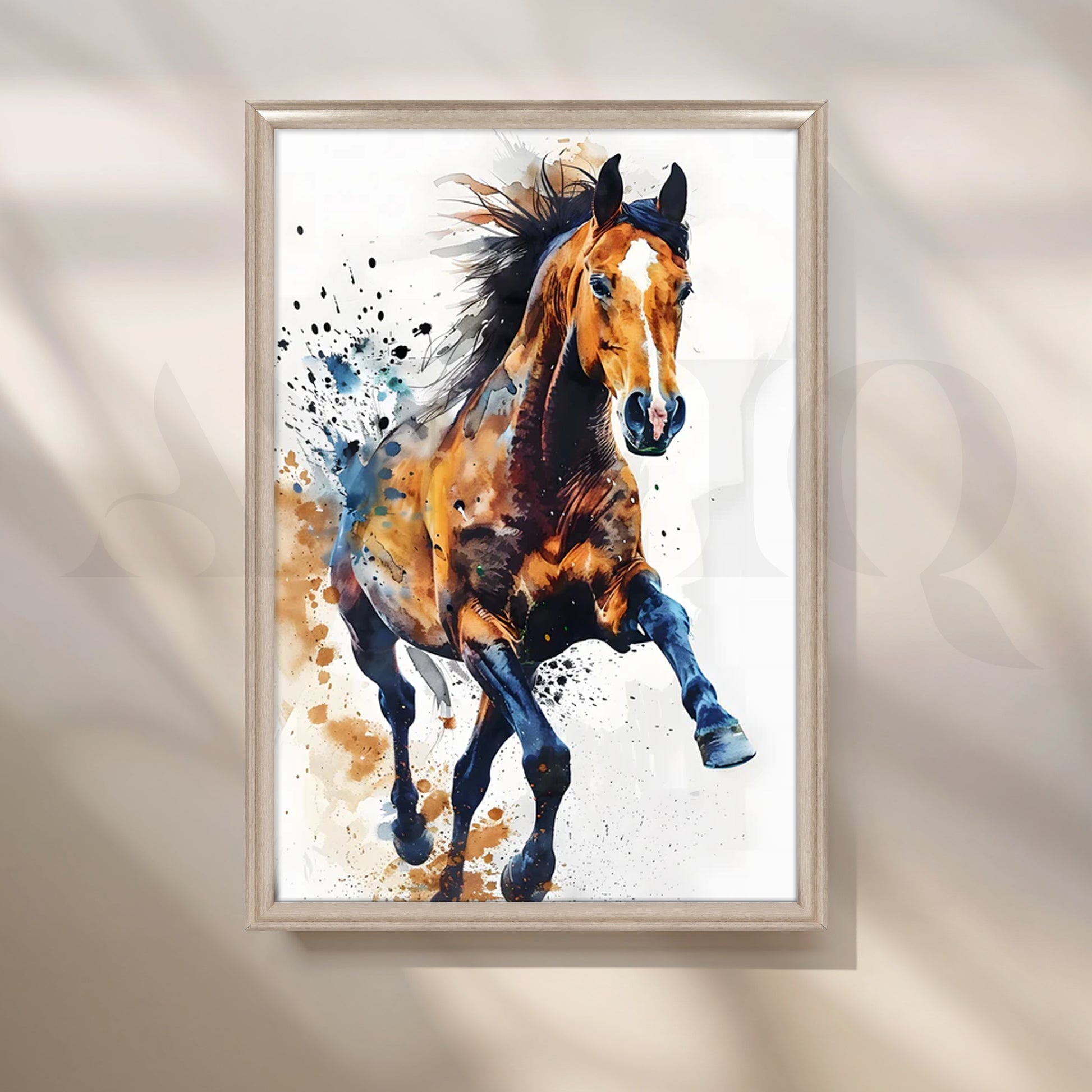 Galloping Freedom Horse Canvas Artwork for Entryway/Hallway