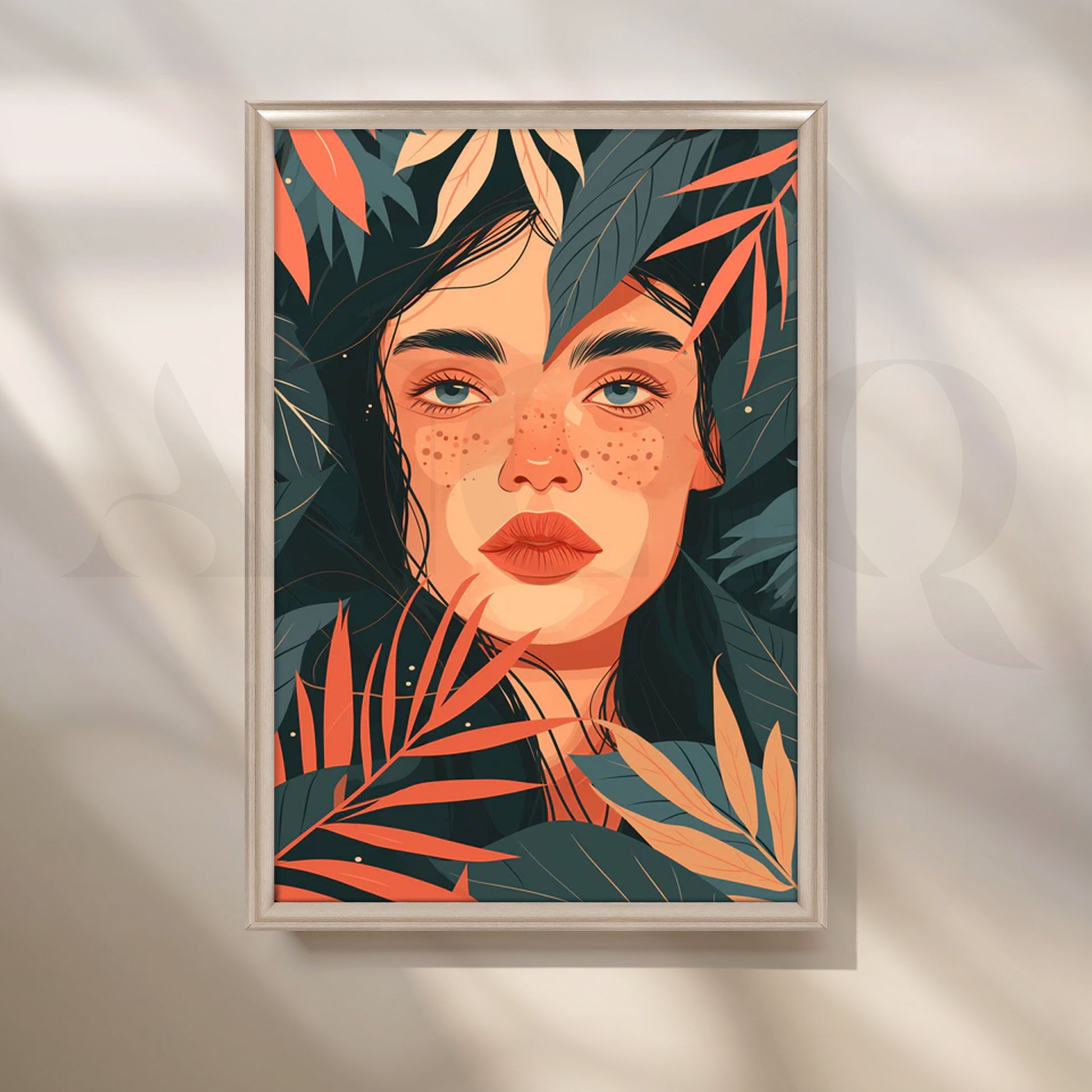 Botanical Muse Canvas Painting for Creative Home Office for Office/Study Room