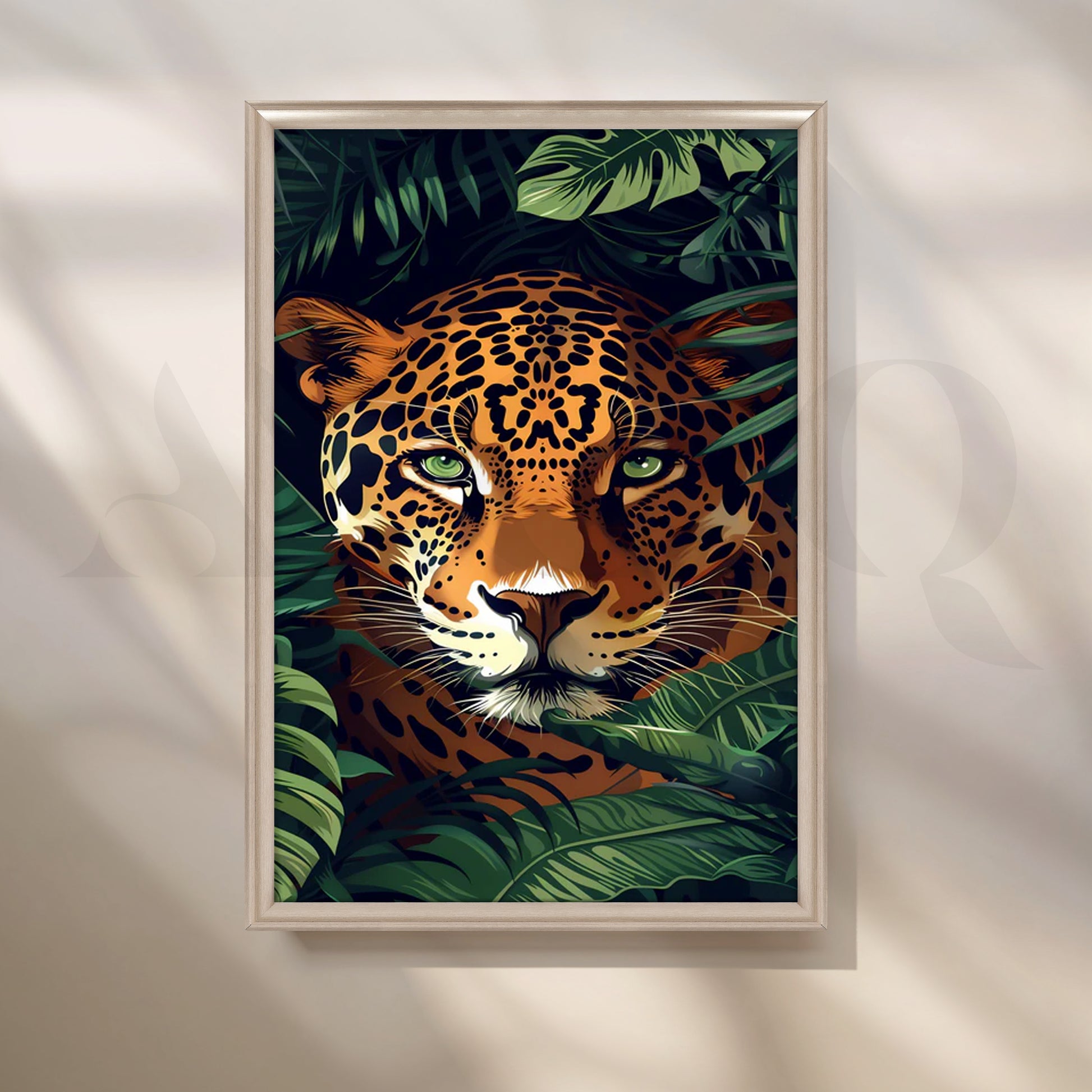 Jungle Gaze Canvas Painting for Home Office
