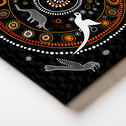 Cosmic Wildlife Canvas Artwork for Study Room