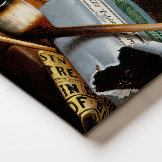 Tobacco Still Life Canvas Artwork for Study Room
