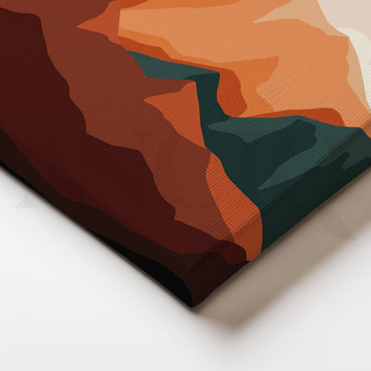 Terracotta Summit Canvas Painting for Home Office