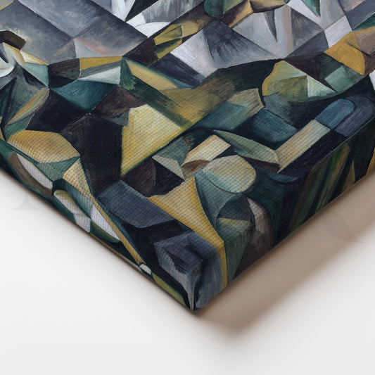 Crimson Bastion by the Sea Canvas Painting for Living Room Statement Walls