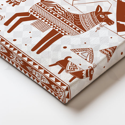 Mountain Llamas Canvas Artwork for Dining Room